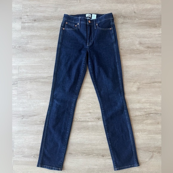 J Crew Women's 9" High Rise Vintage Straight Leg Jean Denim Pants Blue 27 Tall - Picture 1 of 8